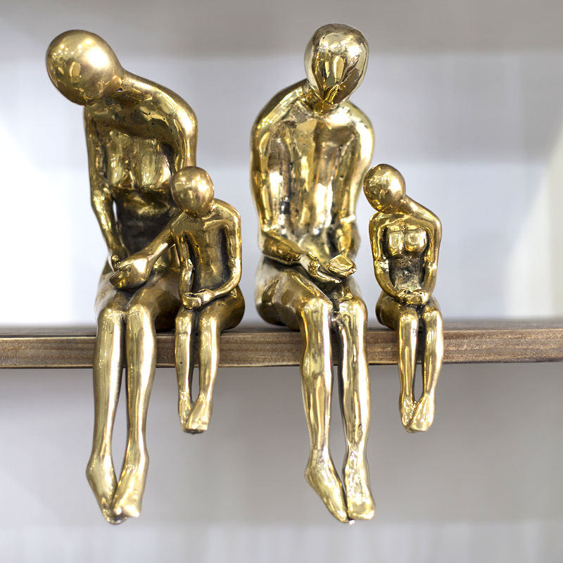 Brass Sitting Figure - Maison & Maison