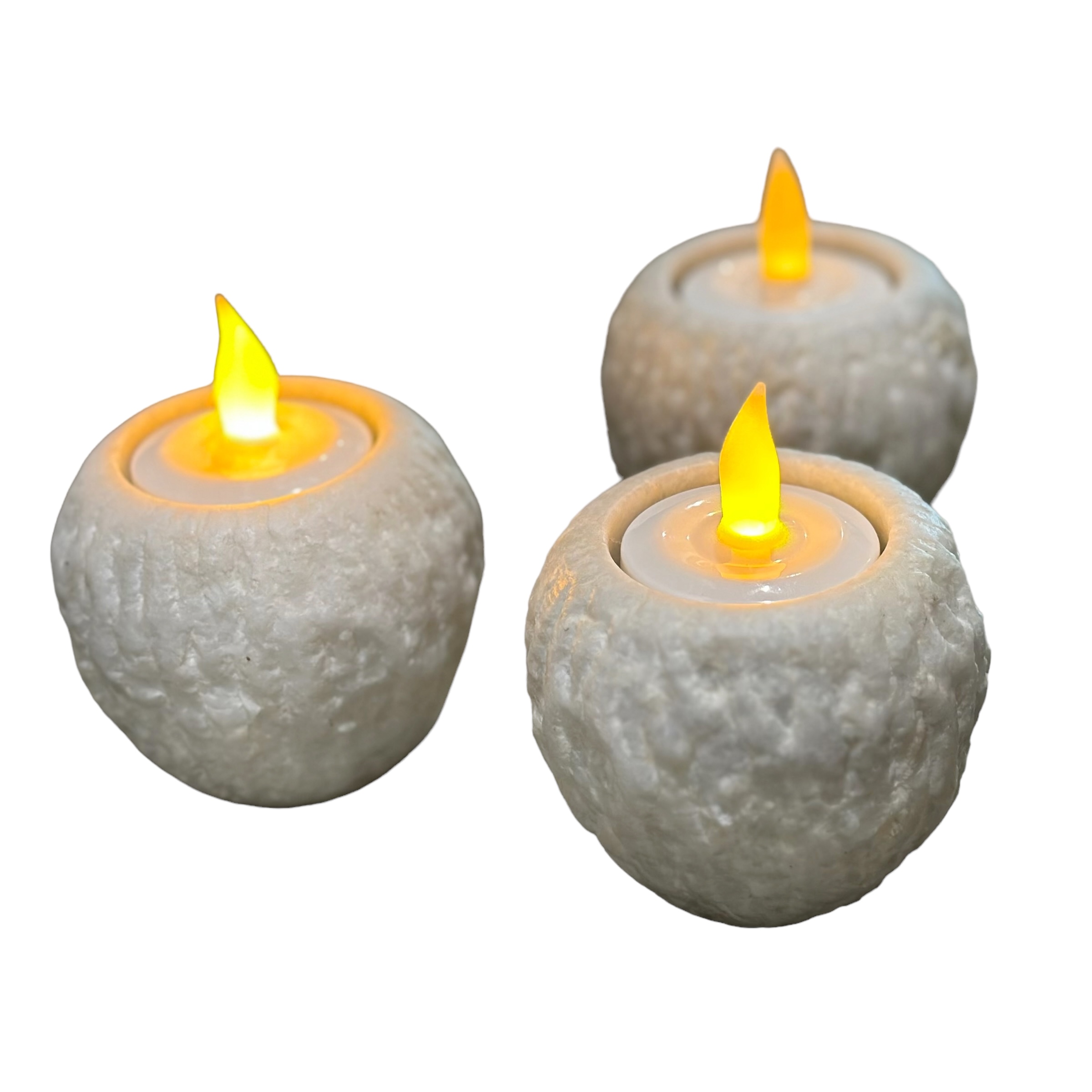Textured Stone Tea Light Holder Maison Maison