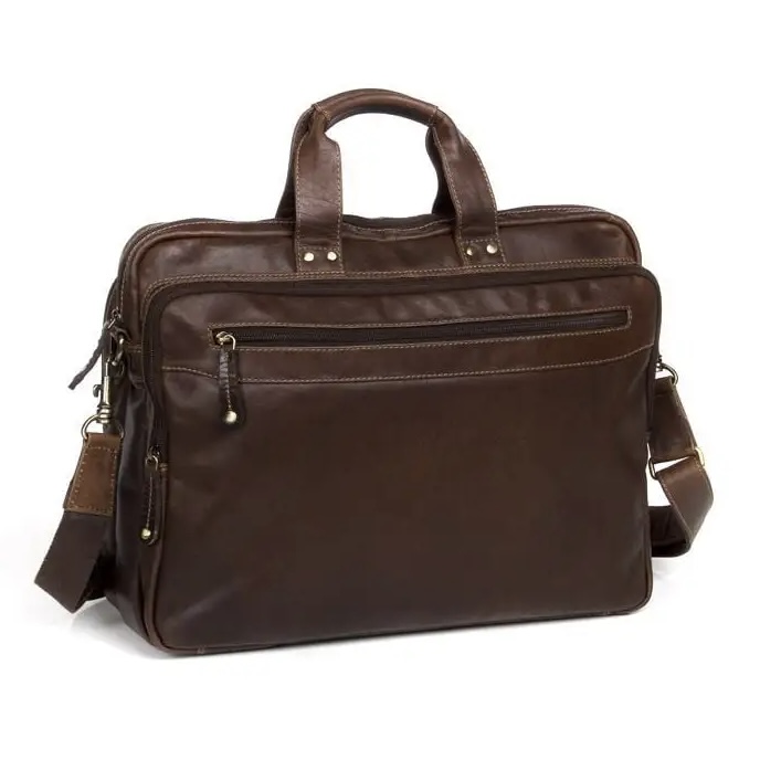 Leather Briefcase/Man Bag 'Vince' - Maison & Maison
