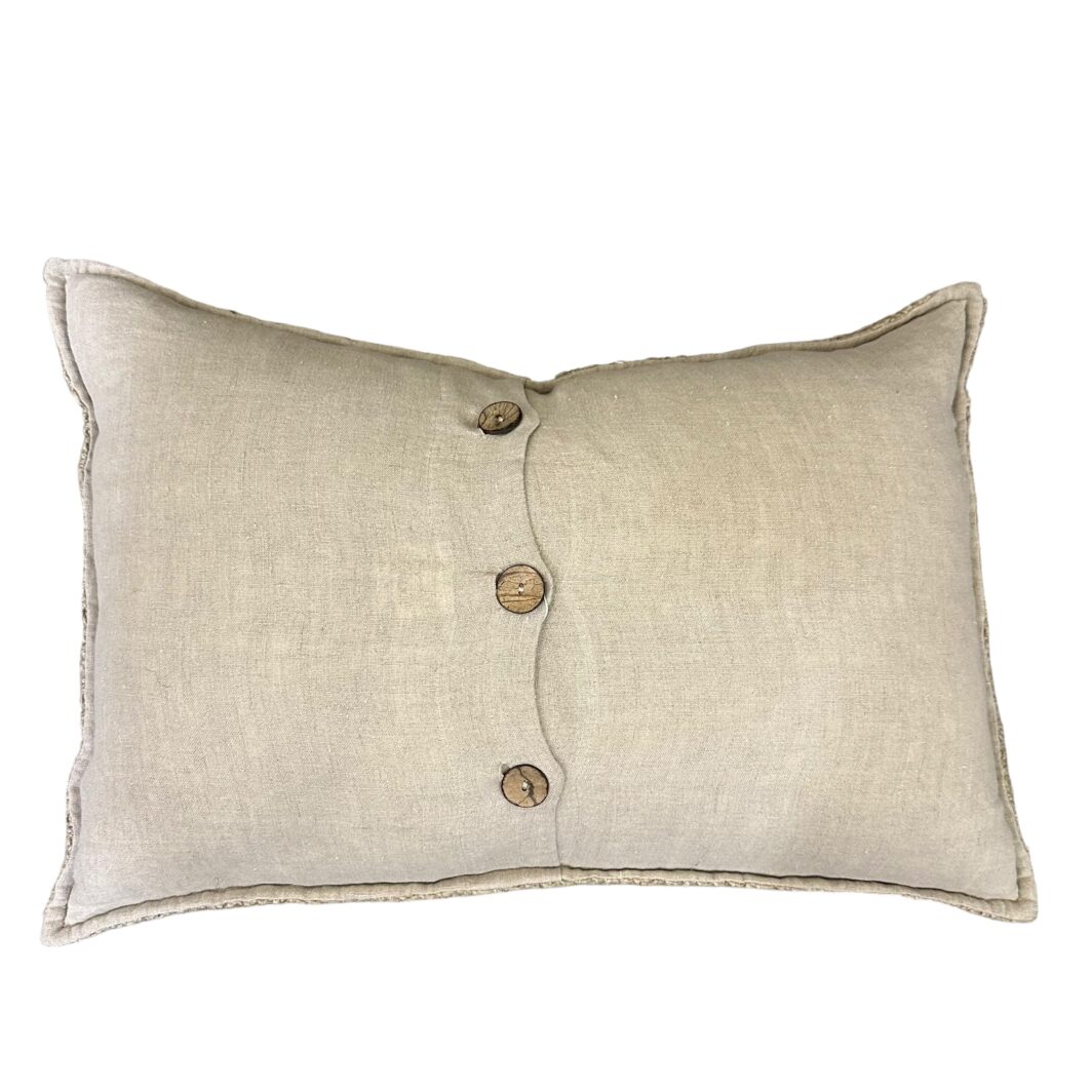'Detante' Hand Loomed Linen Lumbar 60cm x 40cm - Image 2