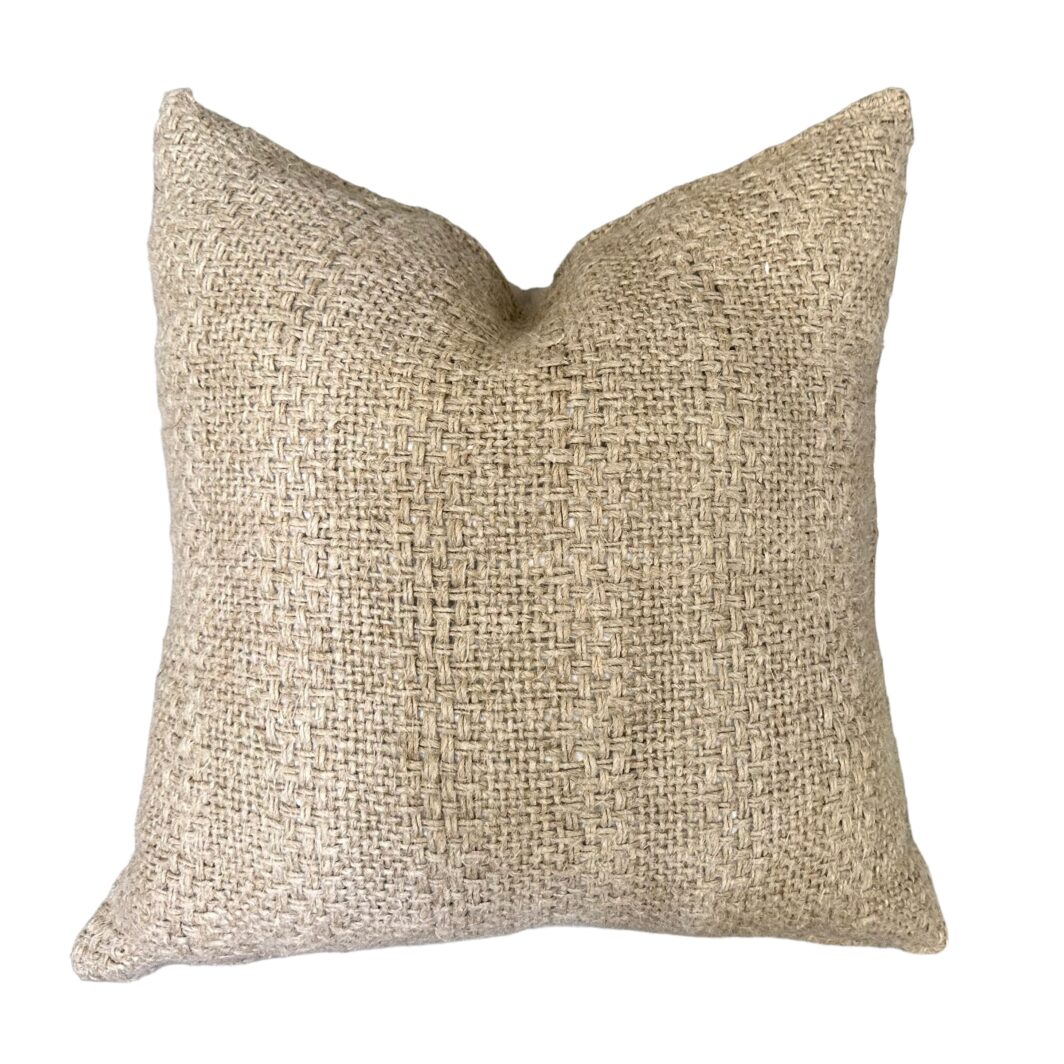 'Detante' Hand Loomed Linen cushion 60cm