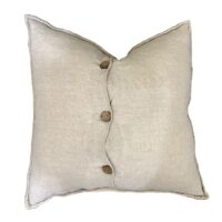 'Detante' Hand Loomed Linen cushion 60cm - Image 2