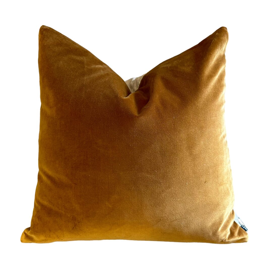 'Etro' Velvet 50cm Cushion - Toffee