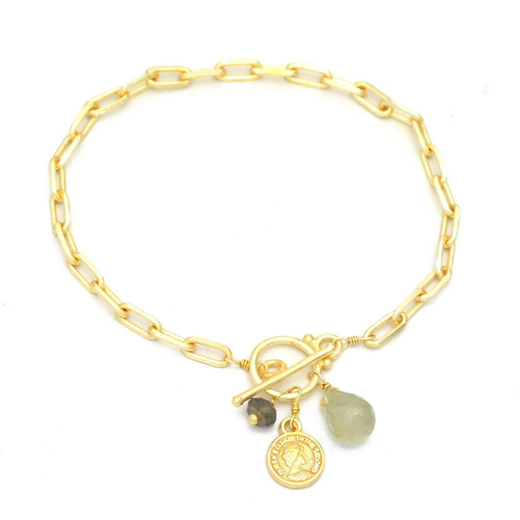 Link Chain Bracelet with Charms