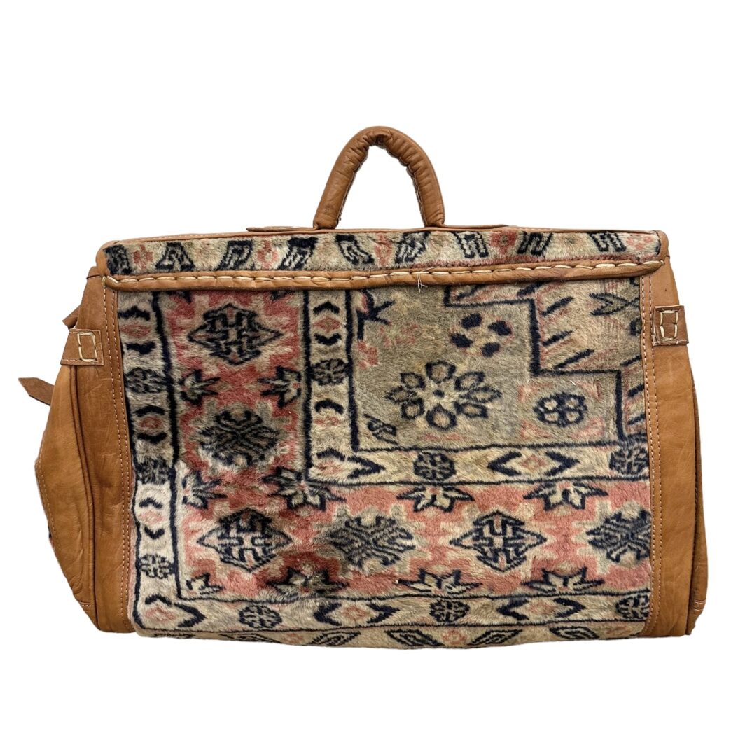 Moroccan Carpet Duffle Bag with Lather Tassel - Image 14