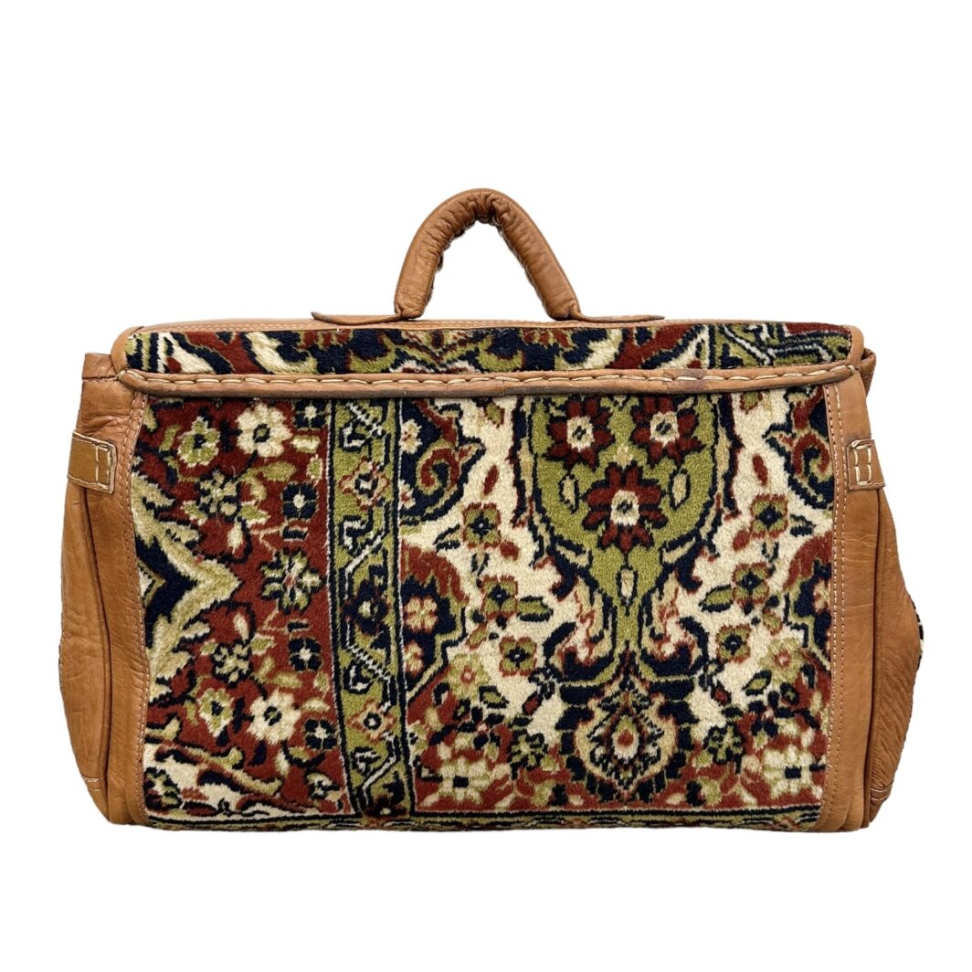 Moroccan Carpet Duffle Bag with Lather Tassel - Image 12