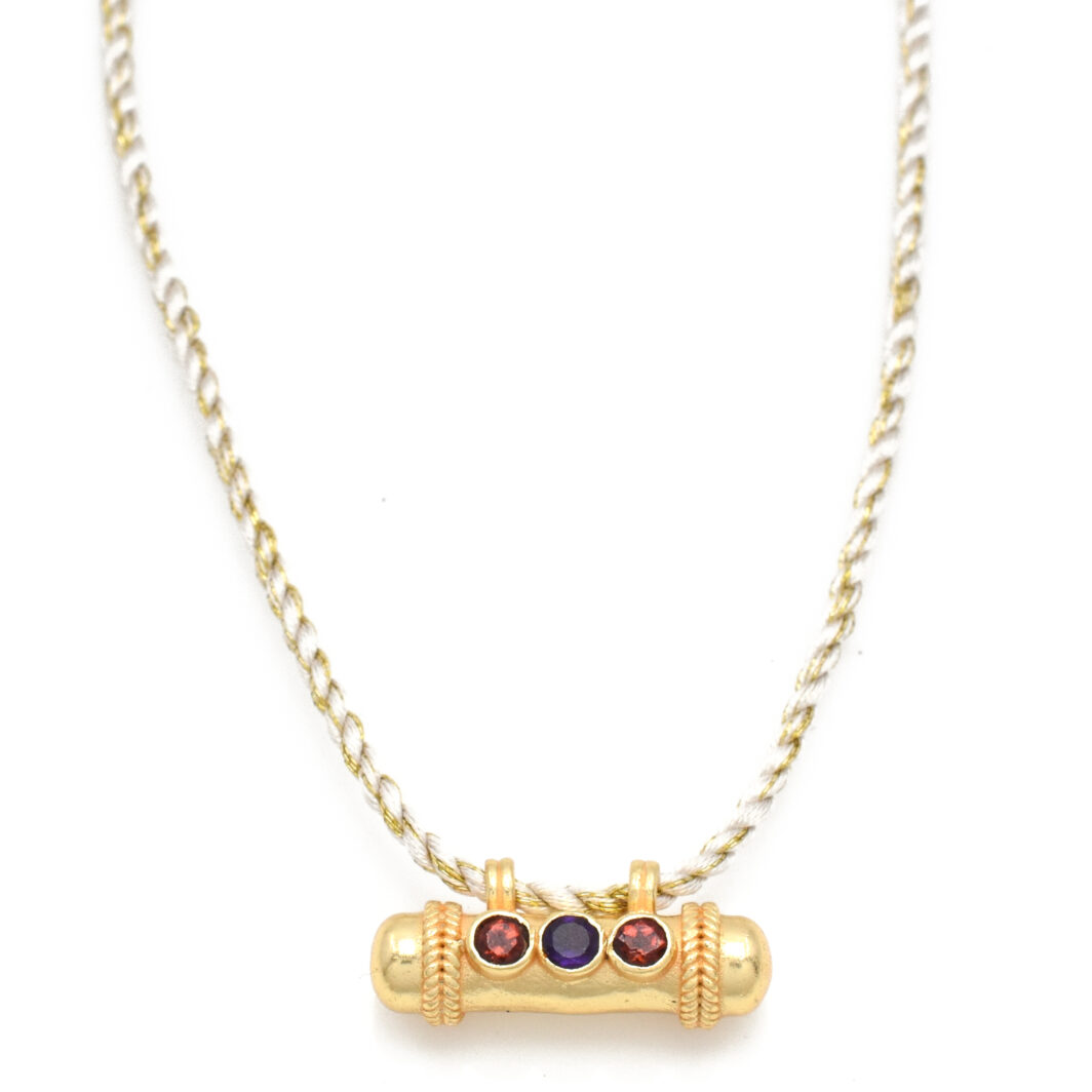 Gold Talisman on Natural Thread - Image 2