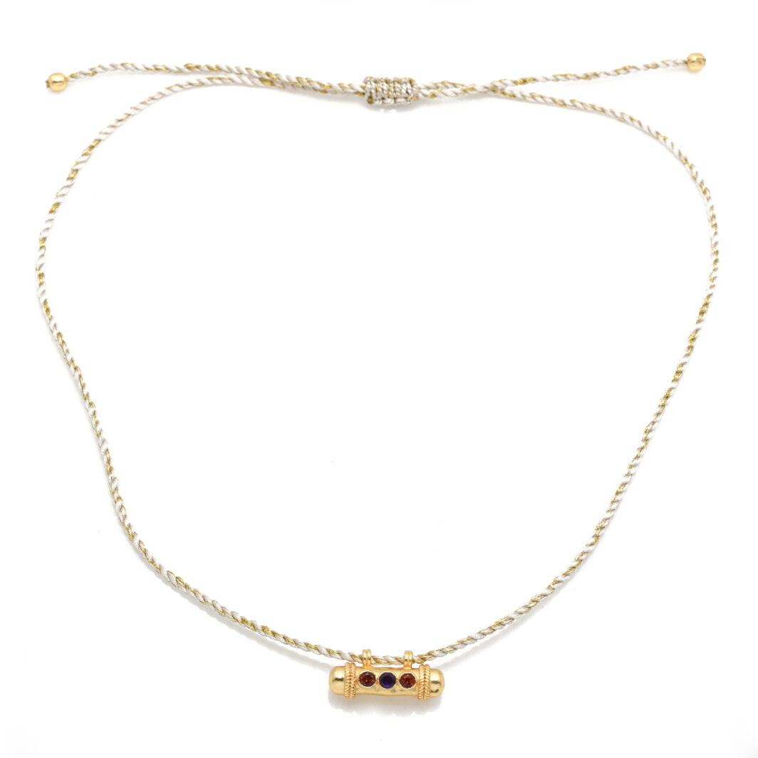Gold Talisman on Natural Thread