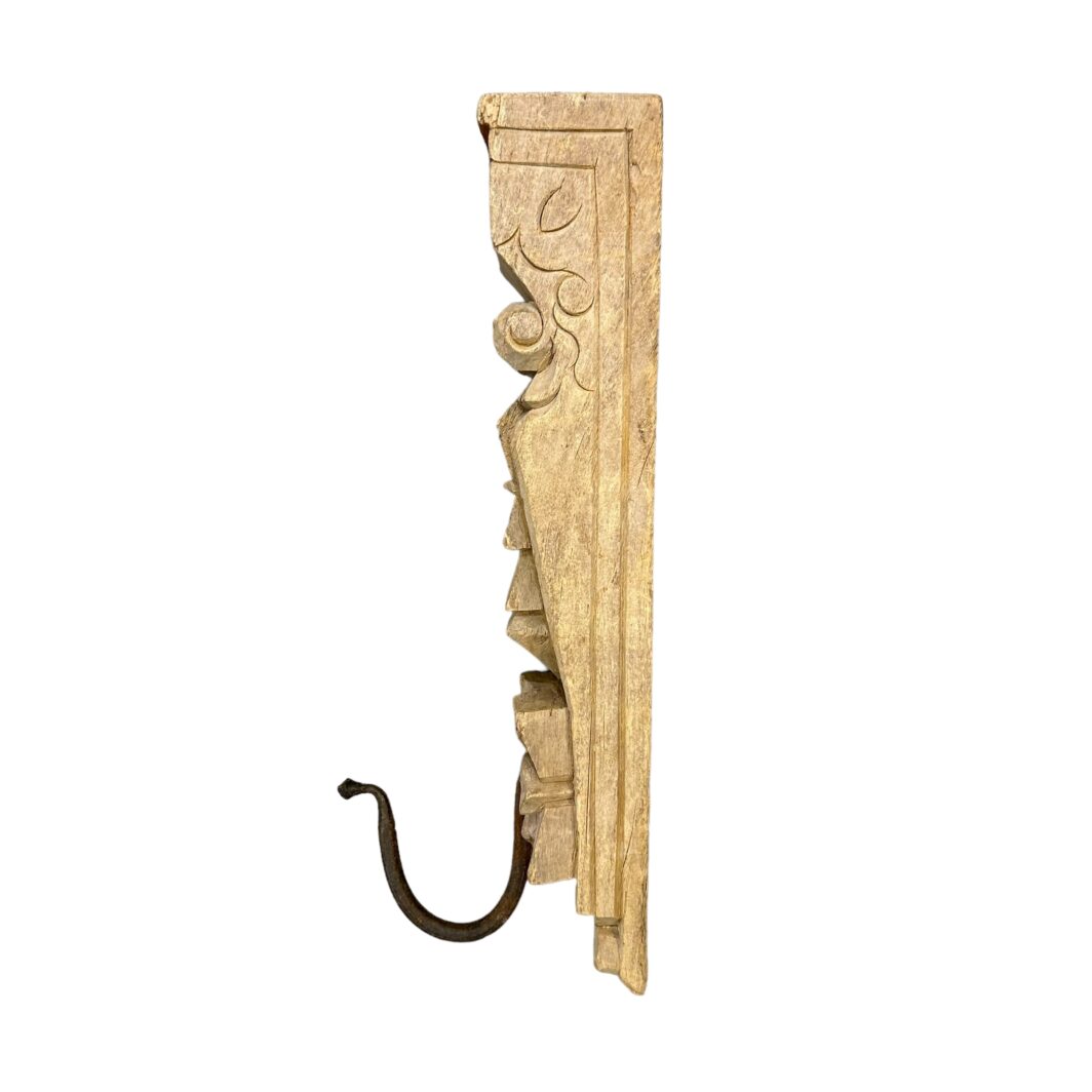 Elongated Timber Indian Wall Hook - Image 4