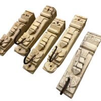 Elongated Timber Indian Wall Hook