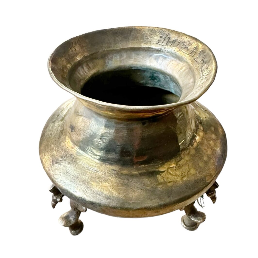 Brass Vase with Bird Feet - Image 2