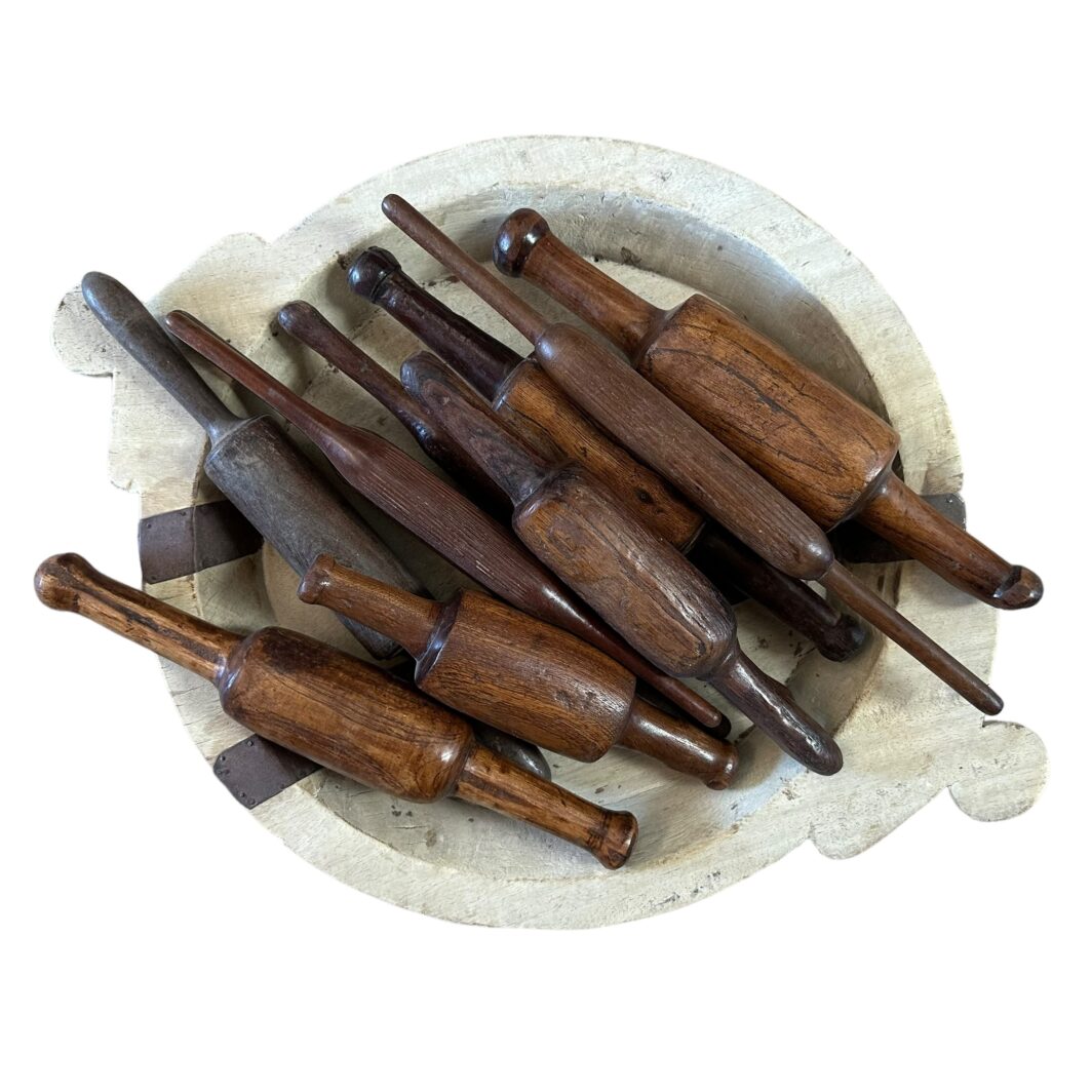 Vintage Rolling Pins - Dark Timber - Image 2
