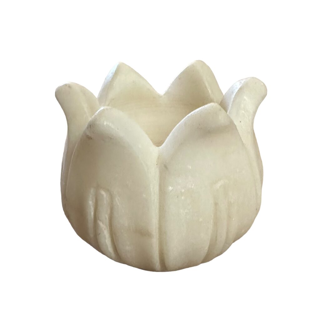 Marble Lotus Flower Tealight Holder - Image 6