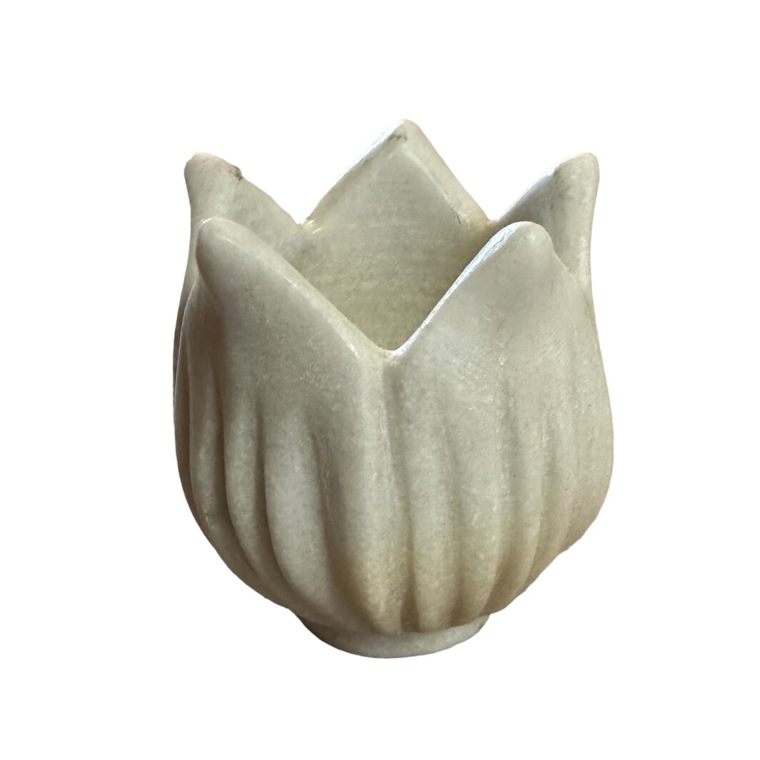Marble Lotus Flower Tealight Holder - Small