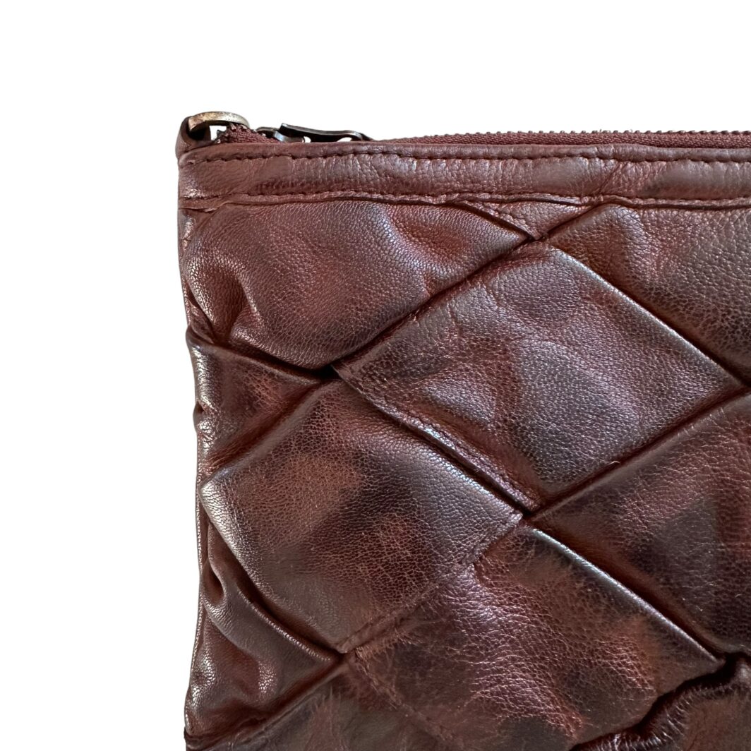 Washed Leather Cross Body Bag  'Emilia' - Walnut - Image 2