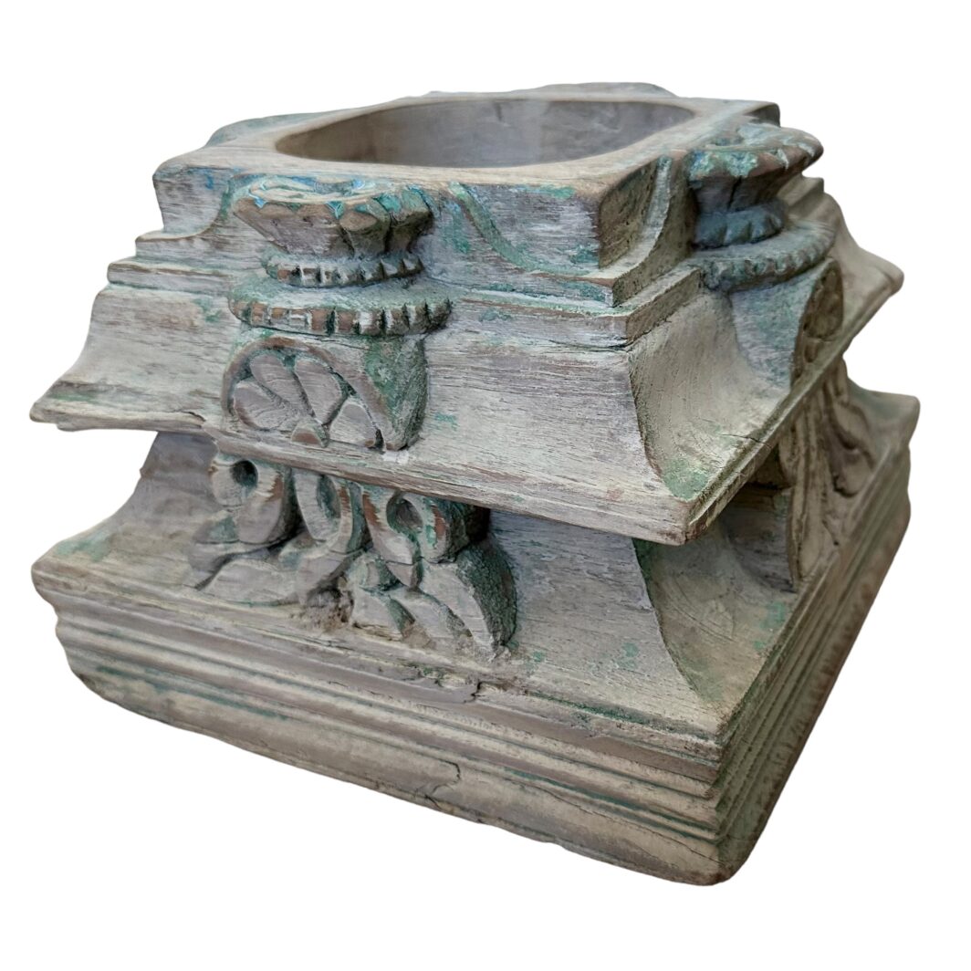 Square Carved Candle Holder