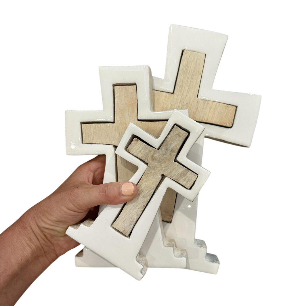 Ceramic & Timber Cross