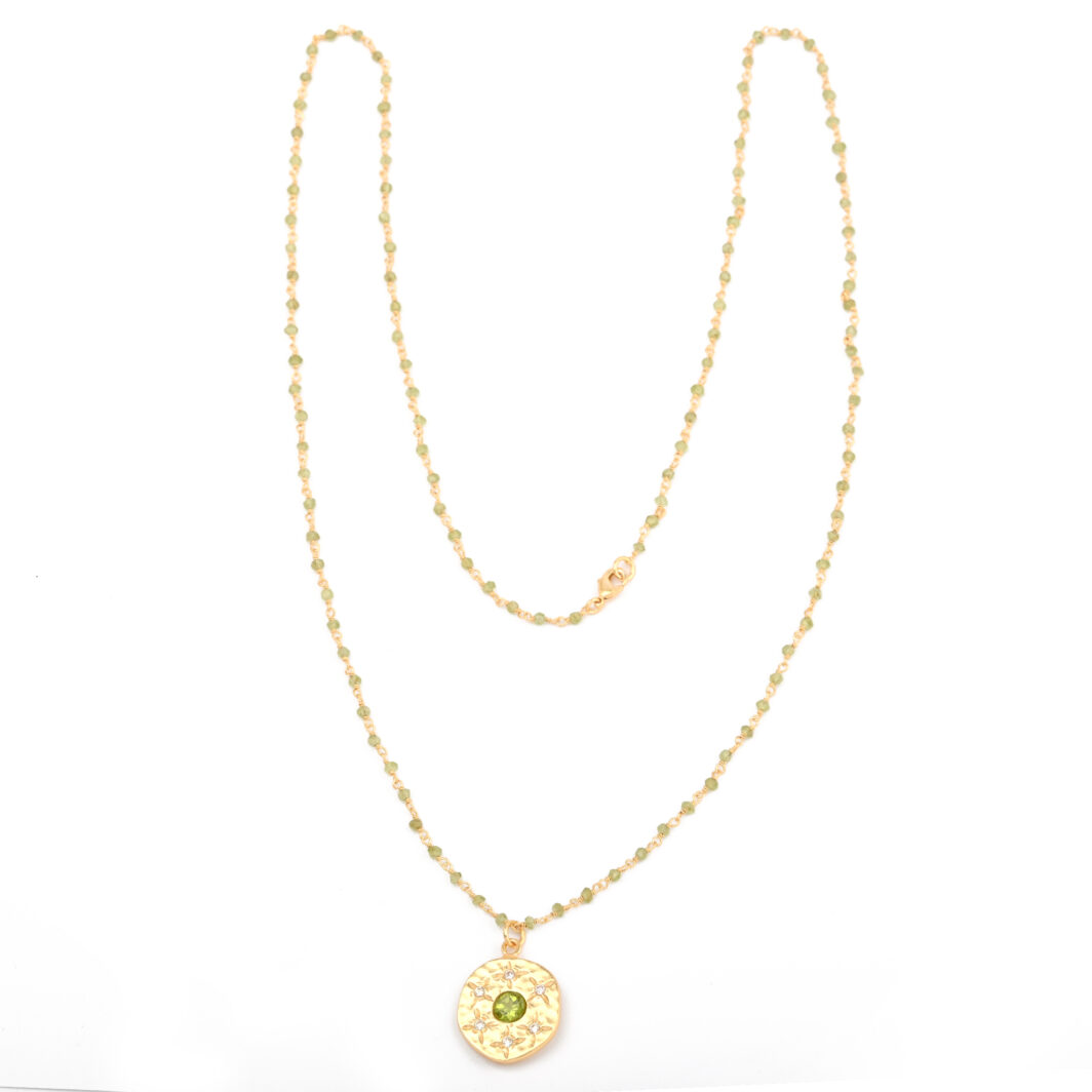 Peridot Medallion Necklace - Image 2