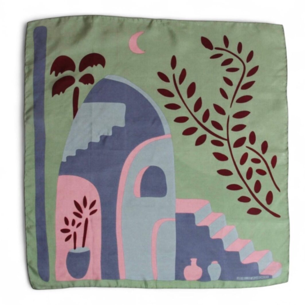 Kasbah Vert Green Scarf - Mini
