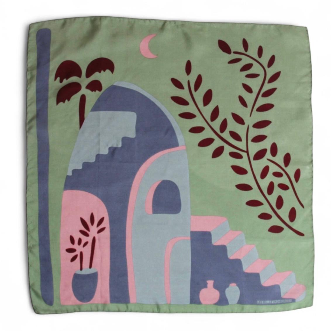 Kasbah Vert Green Scarf - Mini