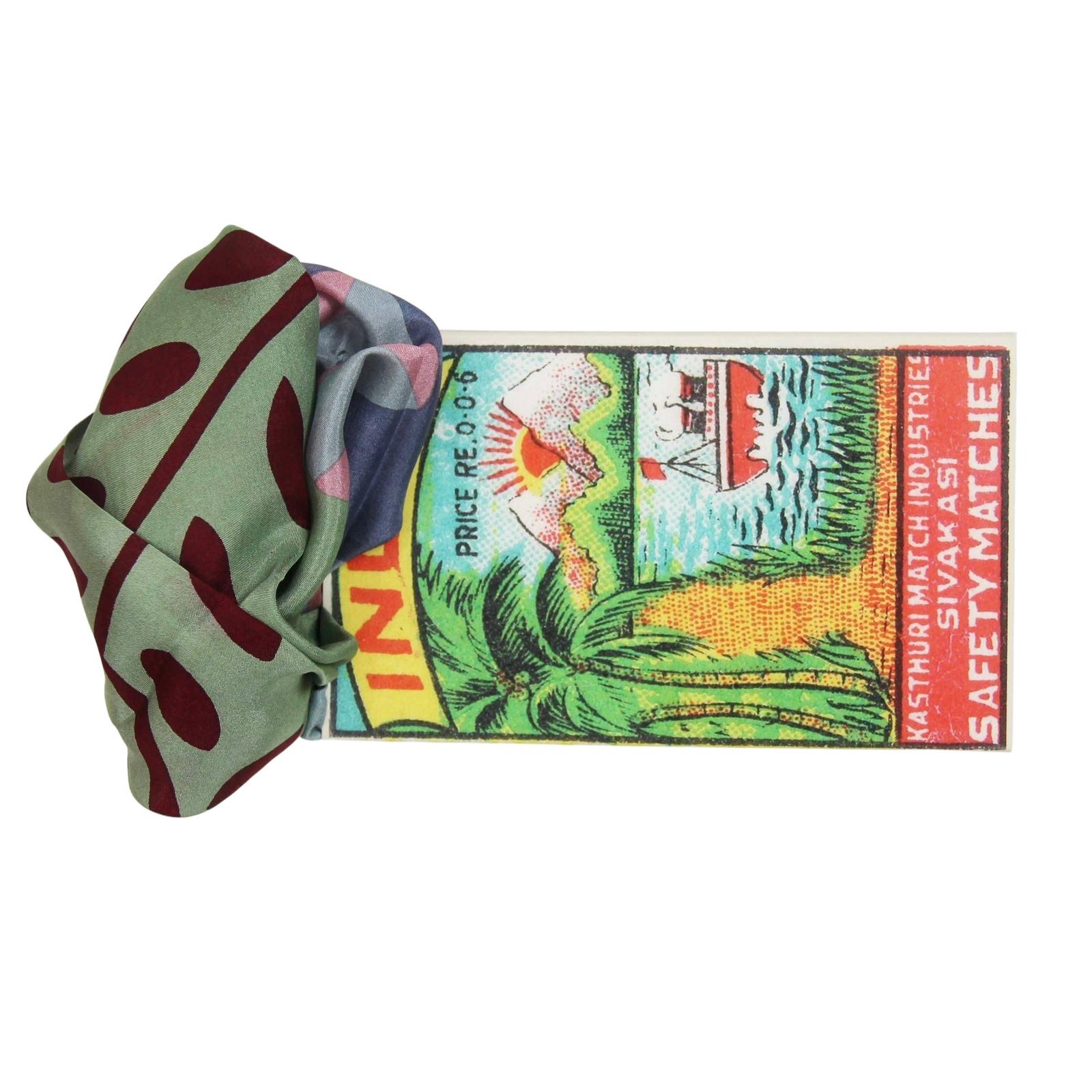 Kasbah Vert Green Scarf - Mini - Image 2