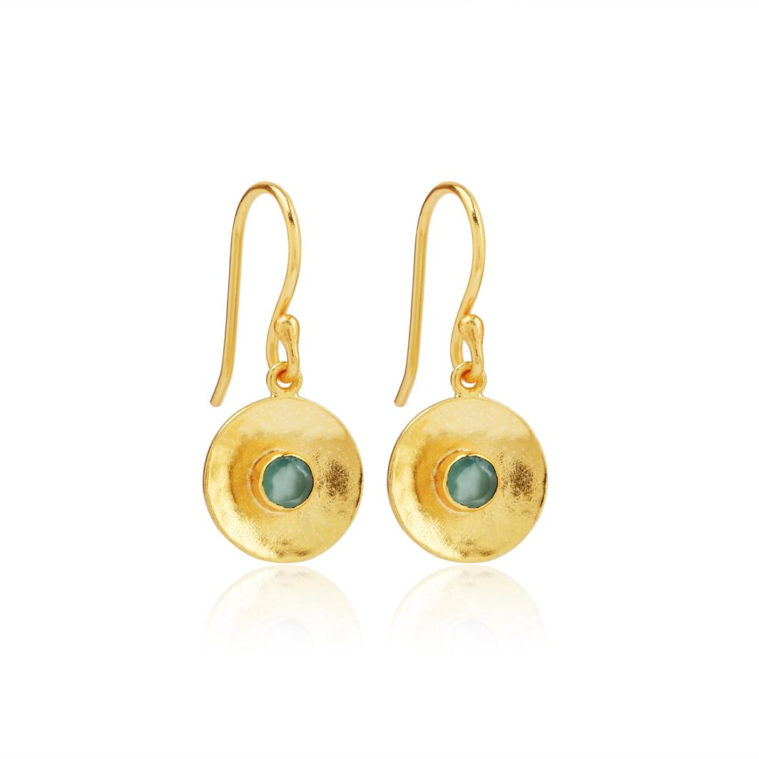 Gold Halo - Blue Chalcedony
