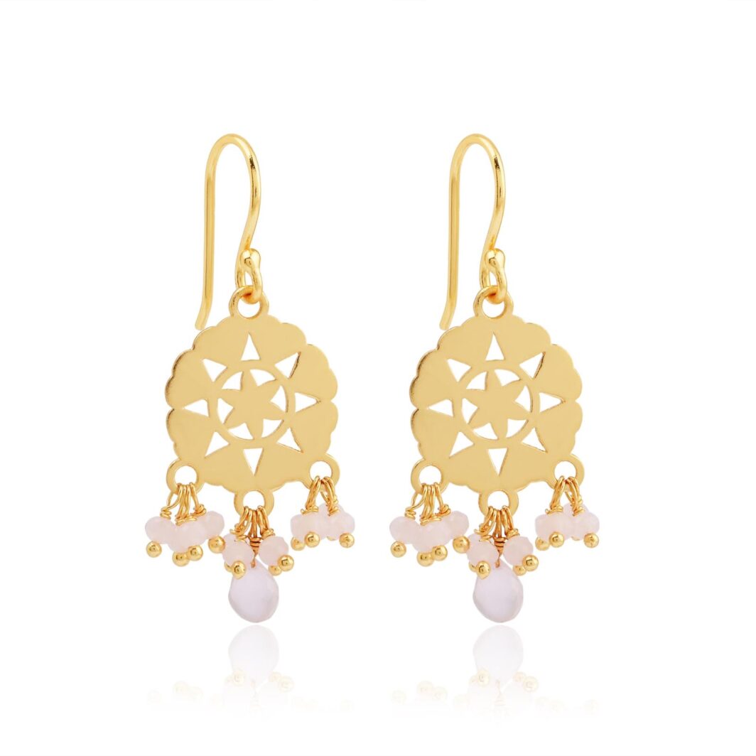 Star Flower Drops - Rose Quartz