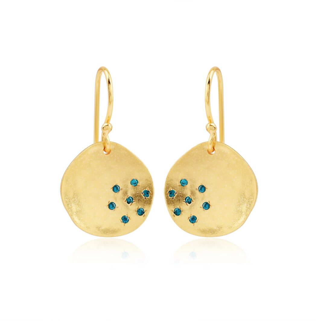 Starry Night Disk - Teal Blue