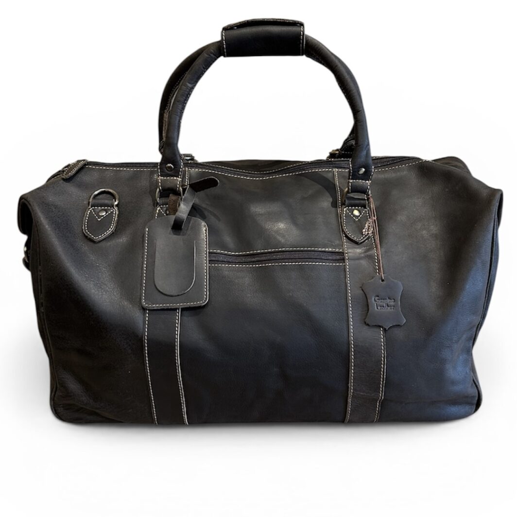 Leather Duffel Bag - Darkest Brown or Cognac