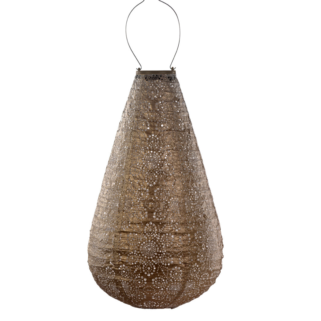 Tear Drop Solar Lantern - Gold
